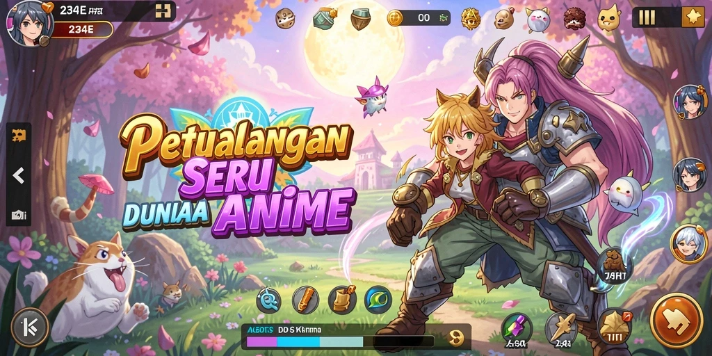 Tampilan gameplay menarik dari 234E yang membawa nuansa Anime.