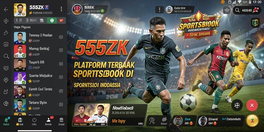 Tampilan antarmuka aplikasi 555ZK yang menarik dan intuitif.