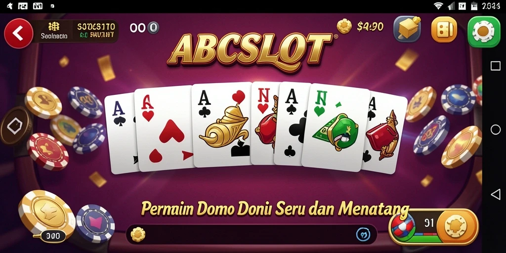 Tampilan gameplay ABCSLOT dengan berbagai mode permainan Domino.