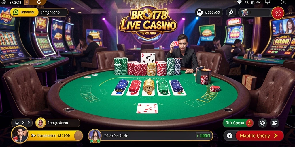 Tampilan menarik dari gameplay Live Casino di BRO178.