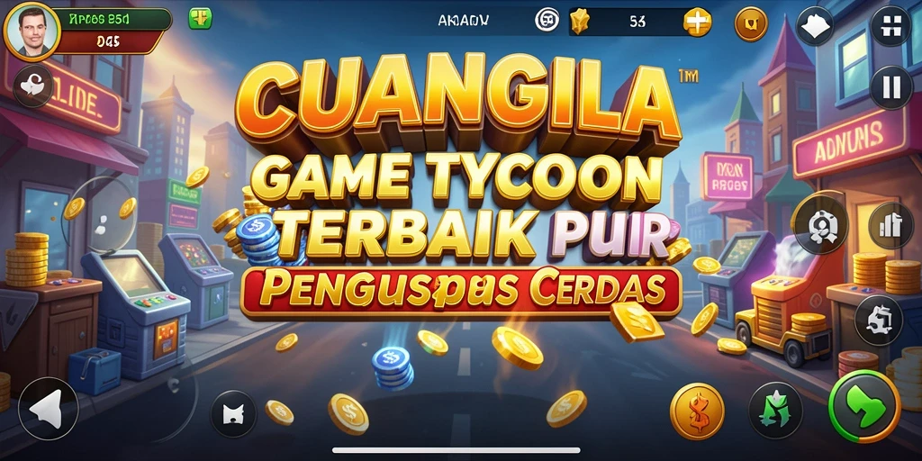 Tampilan gameplay CUANGILA menampilkan pengelolaan bisnis yang realistik dan menyenangkan.