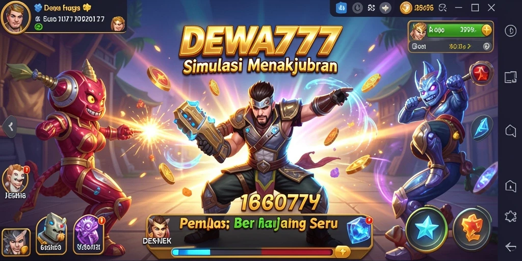 Tampilan gameplay simulation yang mendalam dan menarik dari DEWA777.