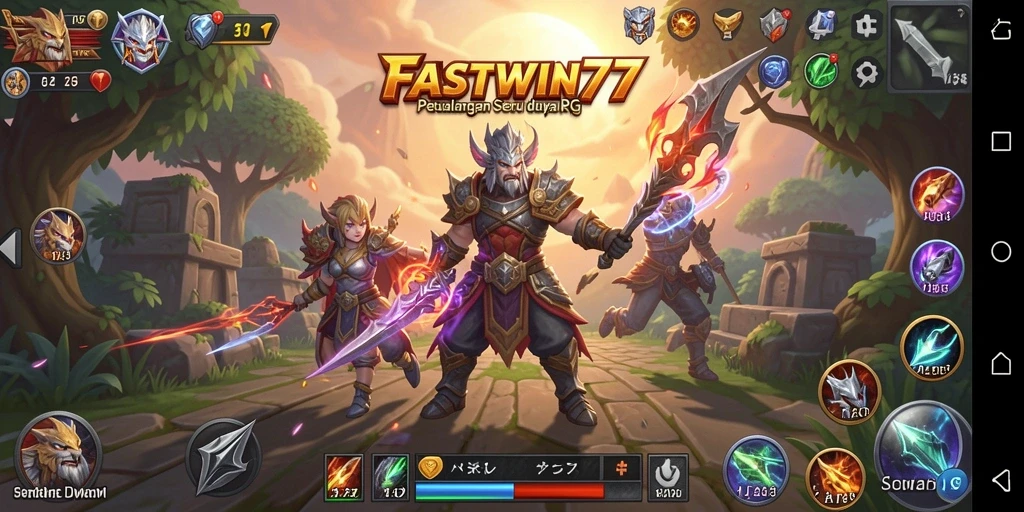 Tampilan aksi seru dalam gameplay RPG FASTWIN77.