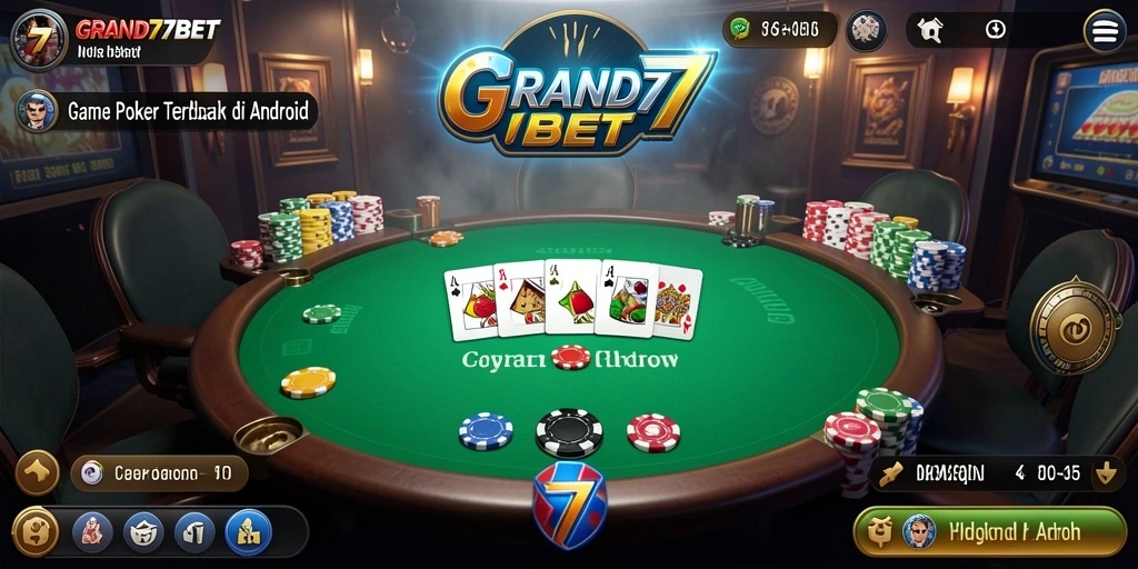 Tampilan gameplay poker yang seru di GRAND77BET.