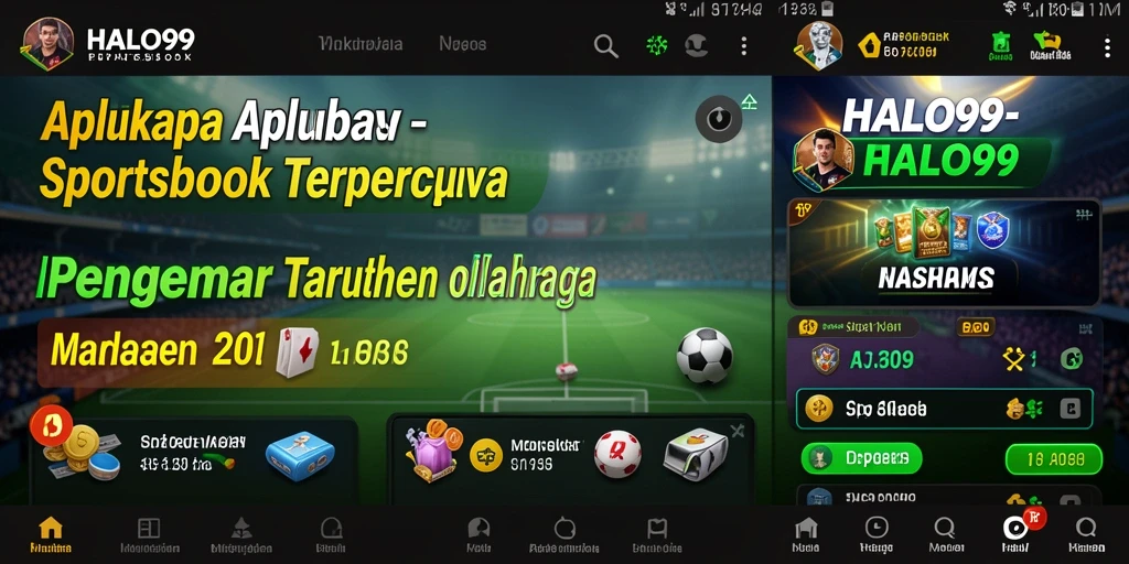 Tampilan menarik dari aplikasi HALO99 saat menampilkan taruhan olahraga.