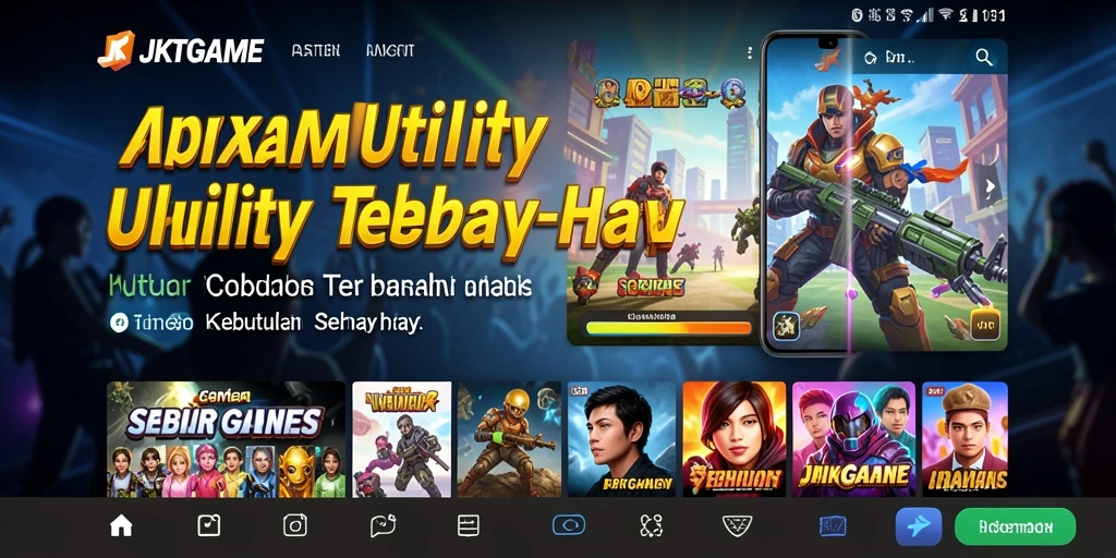 Tampilan antarmuka aplikasi JKTGAME yang modern dan intuitif.
