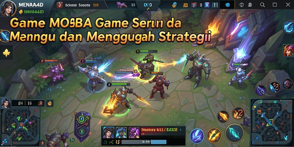 Tampilan gameplay seru di MENARA4D dengan pertempuran strategis.