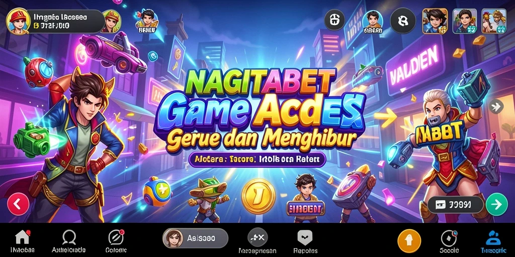 Screenshot gameplay NAGITABET menampilkan aksi seru dalam level Arcade.