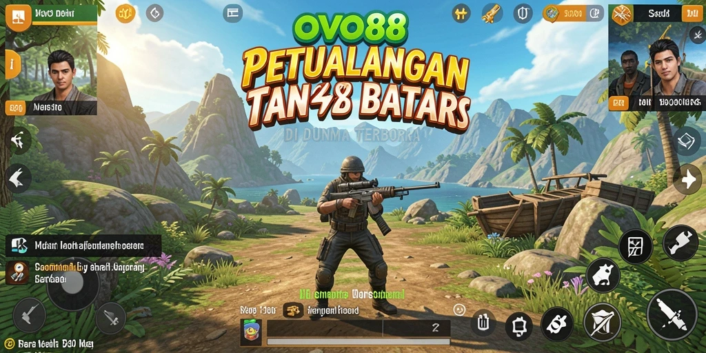 Tampilan gameplay OVO88 yang menampilkan eksporasi di dunia terbuka.