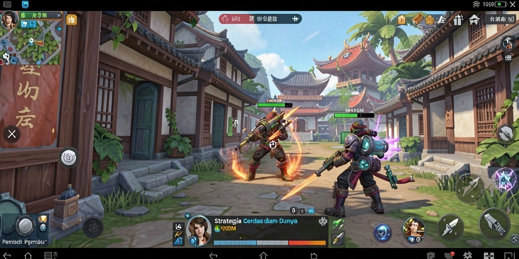 Tangkapan layar P200M menunjukkan strategi gameplay yang penuh aksi.