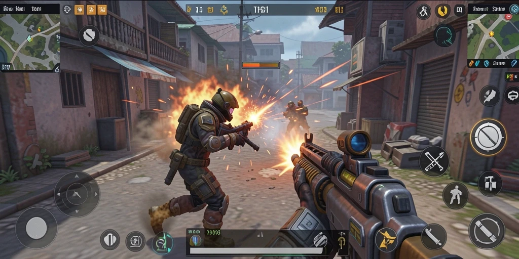 Gameplay S13 yang menegangkan dengan aksi tembak-menembak.