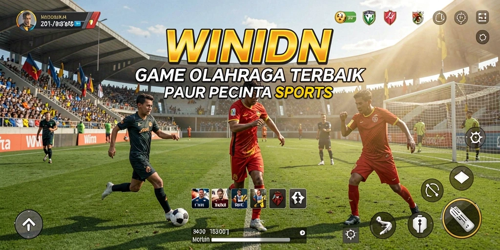 Screenshot gameplay WINIDN menampilkan aksi menarik dalam cabang olahraga.